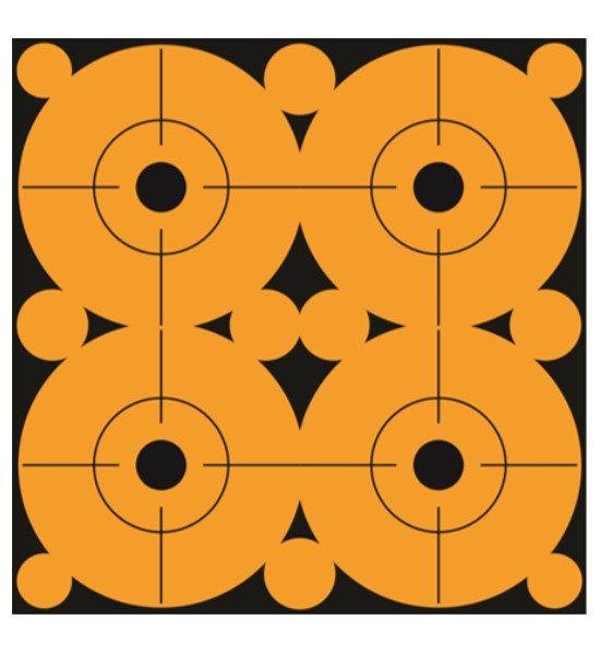 PROSHOT ORANGE PEEL AND STICK 3IN TARGET DOTS - 4 DOTS/10 PASTERS PER SHEET - 10 SHEETS 3RDOT-40 - Taurus Savings